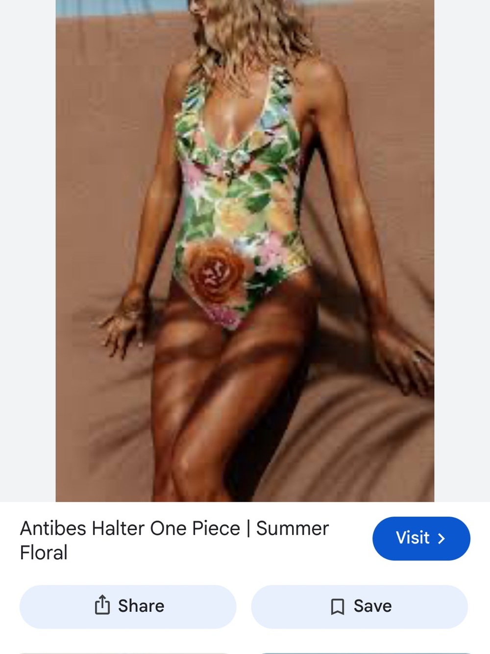 Baltic Born Floral Halter One-Piece Swimsuit - Green Multi